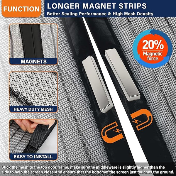 Magnetic Screen Mosquito Free Door Net (78 Inch x 42 Inch)