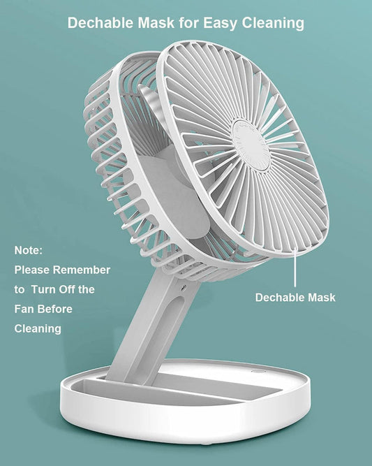 Foldable Desktop Mini Fan with Light