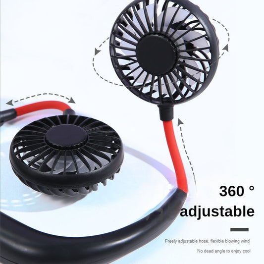 Rechargeable Dual Head Neck Fan