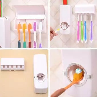 Best Quality Set of Toothpaste Dispenser & Brush Holder