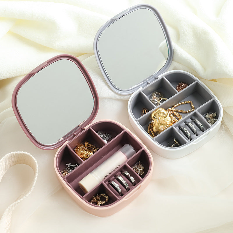 Compact Jewellery Organizer with Built-In Mirror