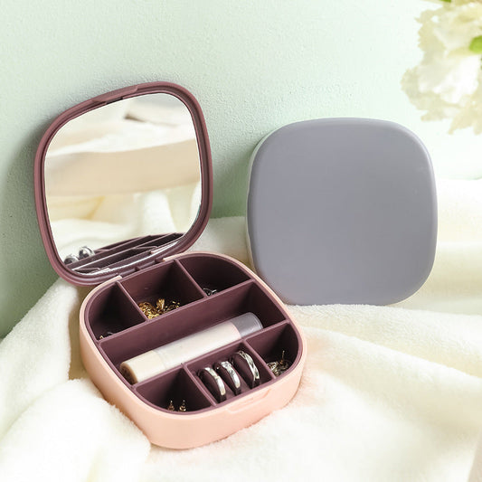 Compact Jewellery Organizer with Built-In Mirror