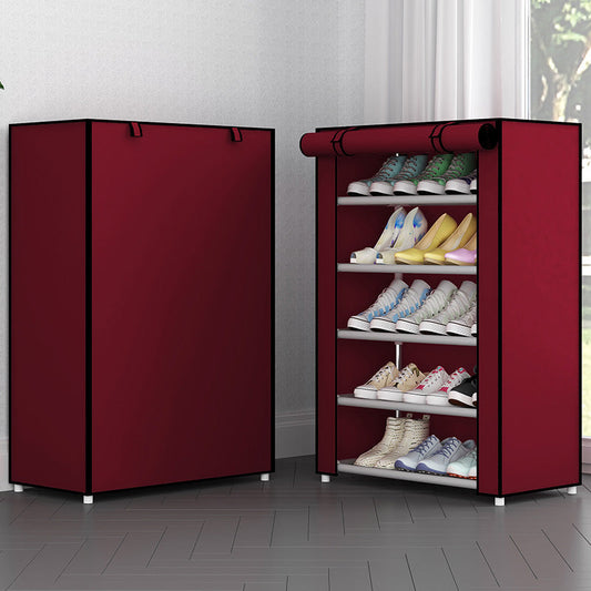 5-layer Cabinet Shoes Organizer With Dust Proof Cover