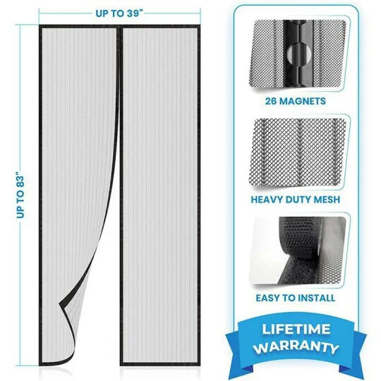 Magnetic Screen Mosquito Free Door Net (78 Inch x 42 Inch)